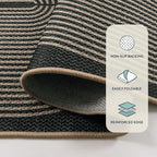 Lahome Enfys Modern Rainbow Easy Jute Rug, 6x9 Area Rugs - Image 4