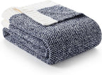 Snuggle Sac Super Soft & Reversible Heather Navy Throw by SnuggleSac