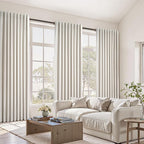 Topfinel 95 Inches Long Linen 100% Blackout Curtains 2 Panels Set Birch Ivory - Image 7