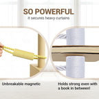 Hion Magnetic Curtain Tiebacks Golden 6 Pack, Curtain Tiebacks Buckles - Image 5