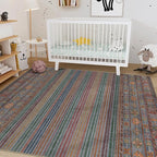 Nakagishi 7X9 Area Rugs Living Room: Washable Large Vintage Rug Neutral - Image 8