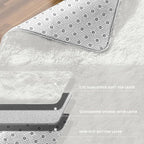 5x7 Cream White Cozy Shag Fluffy Area Rug - Image 4