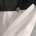 Lush Decor Linen Button Farmhouse Valance Curtians 52"W x 18"L Black & White - Image 5
