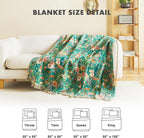 MSGKV Boho Throw Blanket 50"x60" Floral Blankets - Image 4