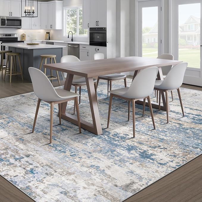 Area Rugs 8x10 for Living Room: Washable Rug Modern Abstract Neutral Soft - Image 7