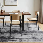Toneed Abstract Area Rug Modern Washable Rug Soft Non Slip Rug Low Pile - Image 3