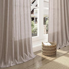 Brownish Grey Linen Curtains for Living Room Extra Long 126 Inches Long Back - Image 5