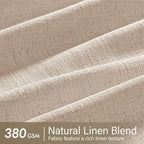 MIULEE Pinch Pleated Thick Linen Curtains 96 Inches Long 2 Panels - Image 4