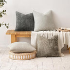MIULEE Pack of 2 Couch Throw Pillow Covers 18x18 Inch Dark Gray Modern Boho - Image 4
