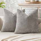 MIULEE Pack of 2 Couch Throw Pillow Covers 20x20 Inch Light Gray Modern Boho by MIULEE