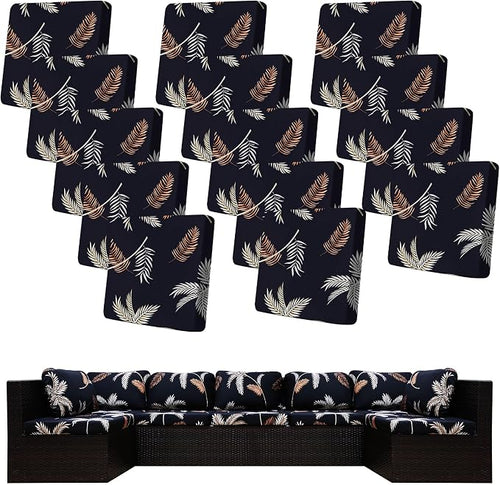 14Pcs Stretch Patio Cushion Covers, Outdoor Couch Covers Replacement, Outdoor by BIETYONE