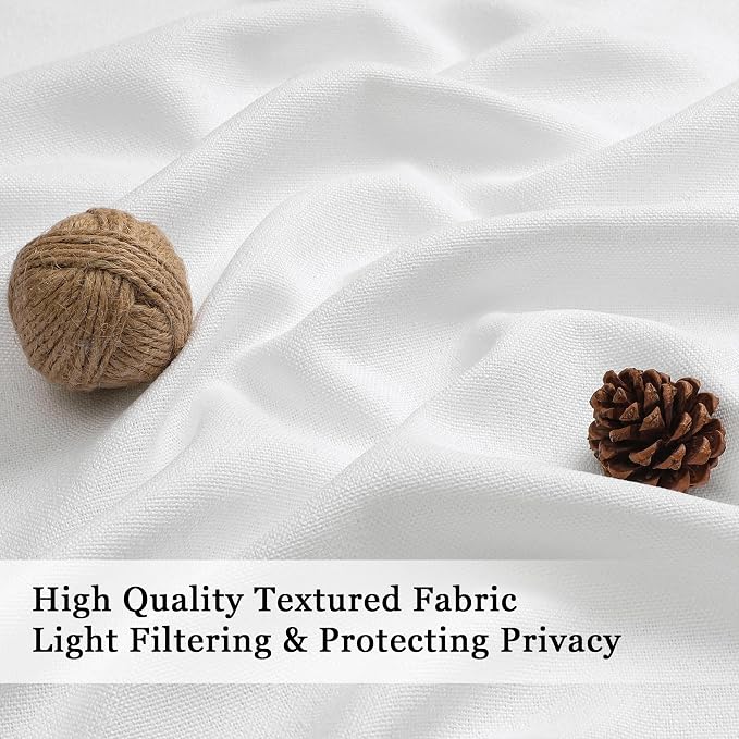 OWENIE White Valances for Windows 1 Pcs 22 Inch Length, Light Filtering - Image 2