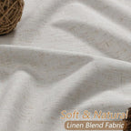 Guken Light Beige Linen 100% Blackout Curtains 96 Inches Long Floor to Ceiling - Image 3