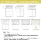 Blush Pink Valances for Windows, Light Filtering Faux Linen Textured Small - Image 3