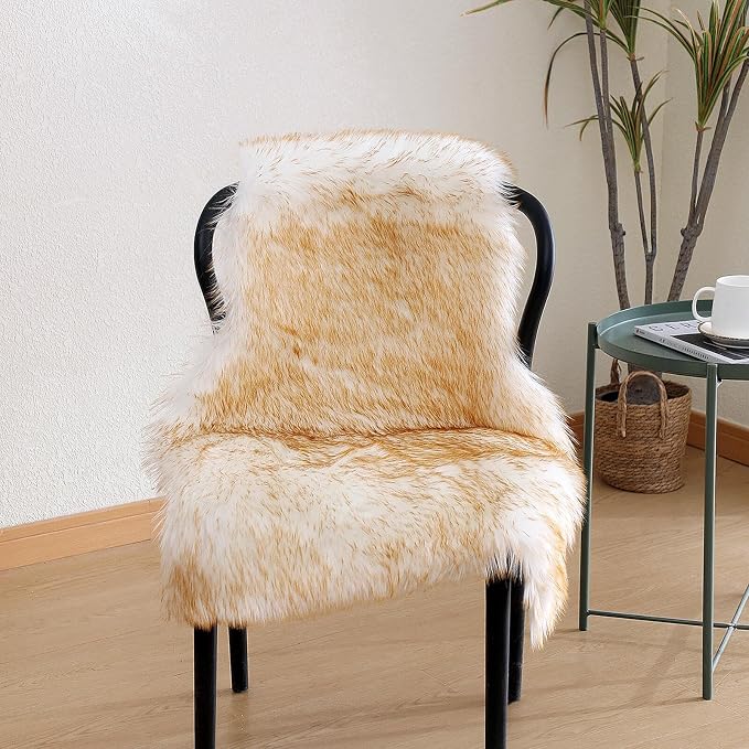 linmopm Faux Fur Rug Sheepskin Shag Fluffy Fuzzy 2x3 ft Small Rugs - Image 6