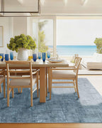 Latte&Fog 8x10 Area Rugs for Living Room, Large Blue Modern Abstract Washable - Image 2