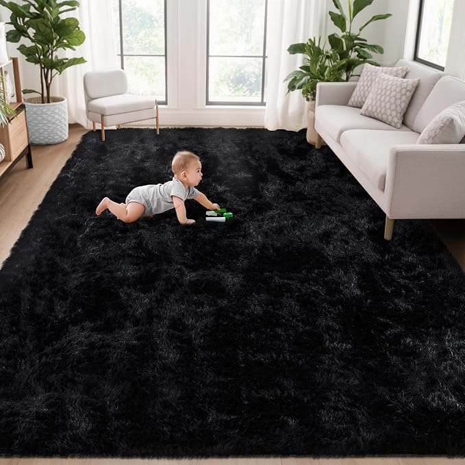 5x7 Area Rug for Living Room: Fluffy Shag Soft Washable Rugs Fuzzy Plush Indoor by VECARF