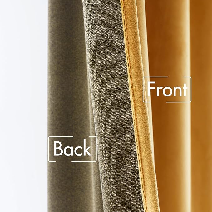 MIULEE Velvet Curtains 108 inches Long 2 Panels - Image 6