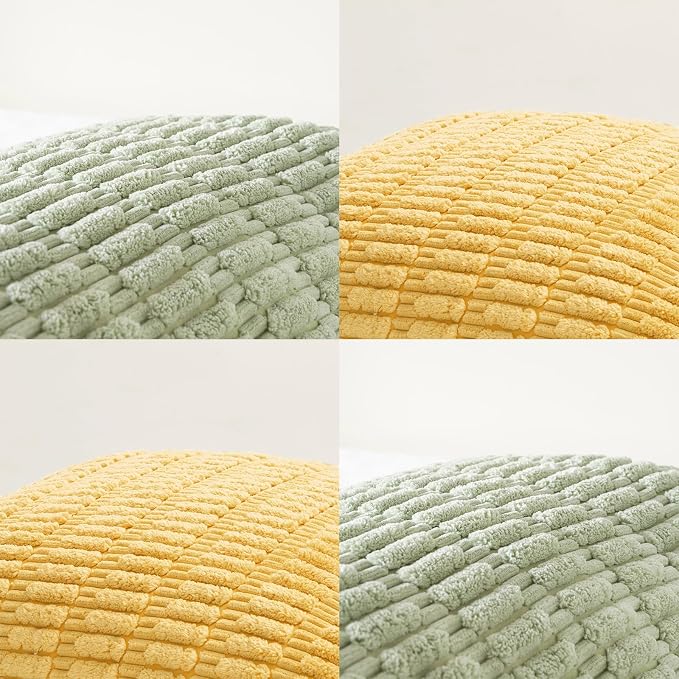 Fancy Homi Set of 4 Spring Boho Decorative Throw Pillow Covers 26x26 Inch - Image 4