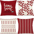 YCOLL Christmas Pillow Covers 18x18 Set of 4, Modern Sofa Throw Pillow Cover by PillowCoversExpert