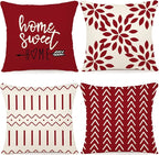 YCOLL Christmas Pillow Covers 18x18 Set of 4, Modern Sofa Throw Pillow Cover by PillowCoversExpert
