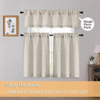 OWENIE Linen Valances for Windows 1 Pcs 20 Inch Length, Light Filtering - Image 6