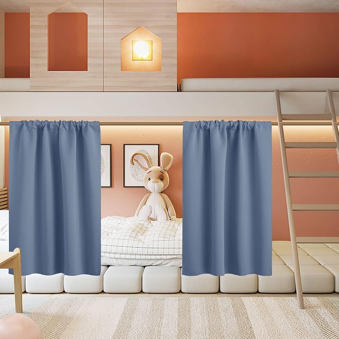 RYB HOME Half Curtain Tiers 36 inch Length, Rod Pocket Summer Heat Blocking by RYBHOME