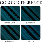 NICETOWN Teal Blackout Cafe Faux Silk Curtains - Image 5