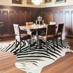 AROGAN Western Faux Fur Zebra Rug, 4.6 x 5.2 Feet Premium Animal Skin Print Rug - Image 7