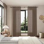 Extra Long Light Brown Curtains 2 Panels 102 Inches Long - Image 8