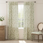 jinchan Linen Floral Curtains for Living Room - Image 2