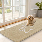 OLANLY Dog Door Mat for Muddy Paws 47x20, Paw Print Design, Absorbs Moisture by OLANLY
