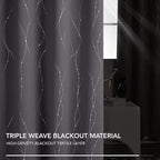 Deconovo Short Curtains Grey, Thermal Insulated Soundproof Drapes, Wave Dots - Image 5