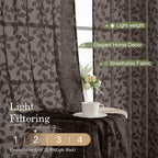 Chyhomenyc Chocolate Sheer Curtains 72 Inches Long 2 Panels Set, Light - Image 2