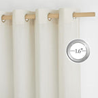NICETOWN Linen Blend Kitchen Window Curtains Over Sink, Grommet Short Curtains - Image 2