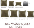 Fancy Homi 2 Packs Olive Green Euro Decorative Throw Pillow Covers 26x26 Inch - Image 8