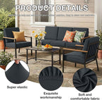 hyha 8Pcs Patio Cushion Covers, Stretch Outdoor Couch Cushion Covers, Washable - Image 3