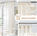 BGment Cafe Linen Curtains 30 Inch Length - Image 6