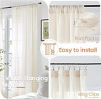BGment Linen Curtains 102 Inches Long - Image 6