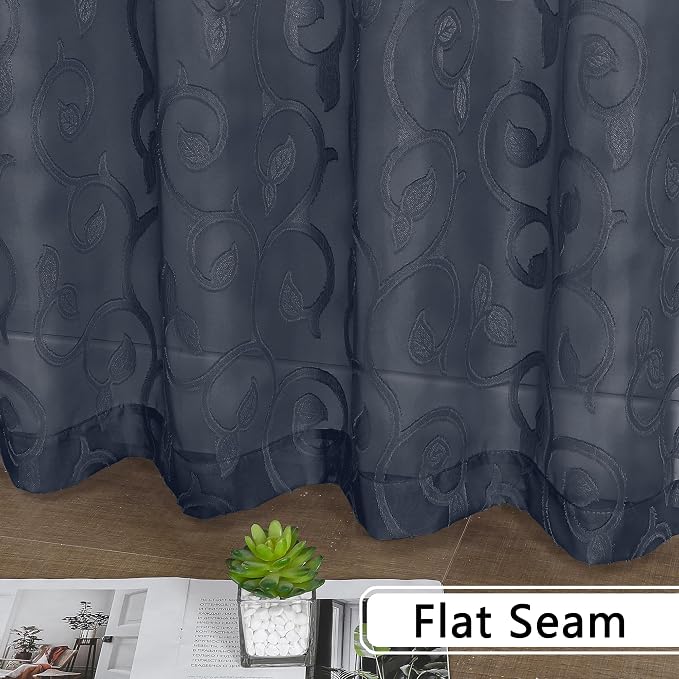 OWENIE Furman Extra Long Sheer Curtains 96 inches Long - Image 7