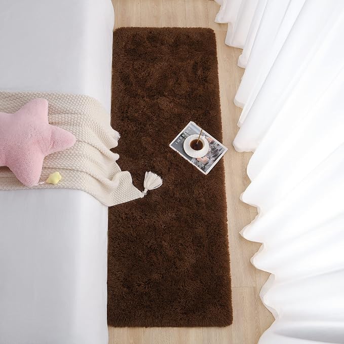 Chicrug Soft Runner Rug for Bedroom Living Room Plush Fluffy Rug 2x10 Feet - Image 2