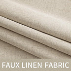 MIULEE Linen Curtains for Bedroom 100% Blackout Thermal Insulated Stone Grommet - Image 5