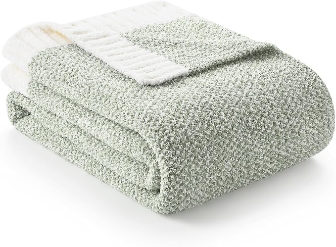 Snuggle Sac Sage Green Throw Blanket 50"x70", Super Soft Warm Microfiber by SnuggleSac
