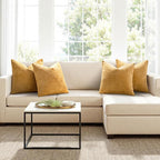 MIULEE Pack of 4 Couch Throw Pillow Covers 20x20 Inch Gold Soft Decorative - Image 4