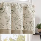 jinchan Linen Floral Valance Curtain by JINCHAN