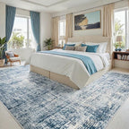 10x14 Area Rugs for Living Room Washable Rug: Anti-Skid Abstract Modern Living - Image 2