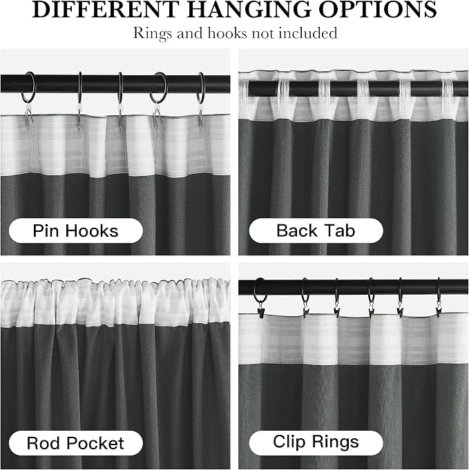 RYB HOME Mint Green Velvet Curtains 96 inches Long, Room Darkening, Floor-Length - Image 2