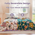 MSGKV Boho Throw Blanket 60"x80" Floral Blanket - Image 4