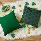 decorUhome St. Patrick’s Day Shamrock Green Pillow Covers 18x18 Inch Set of 2 - Image 6