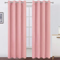 LEMOMO Blackout Curtains 66 x 84 inch/Pink Curtains Set of 2 Panels/Thermal by Lemomo